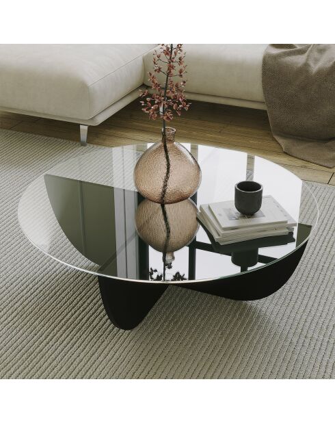Table basse Lily noire - 90x30x90 cm