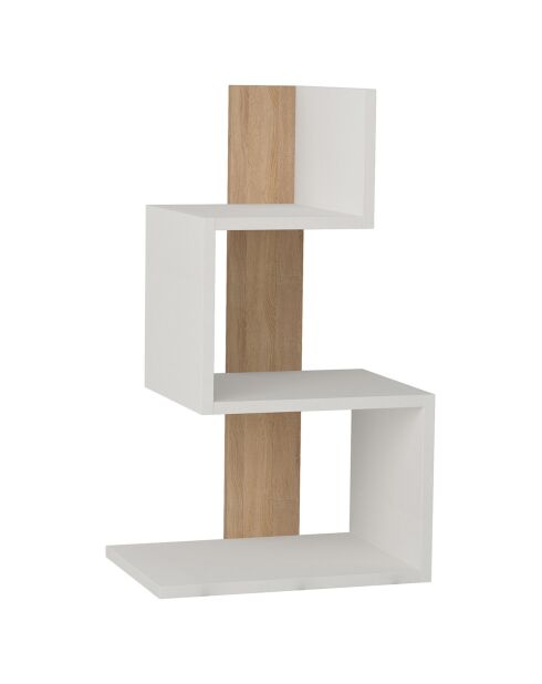 Table d'appoint Rosie blanc/chêne - 42x72x30 cm