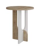 Table d'appoint Luna blanc/chêne - 40x47x40 cm