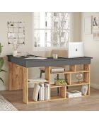 Bureau CT5-AA pin atlantique/noir - 129x72x120 cm