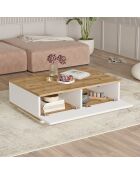 Table basse FR14-AW pin atlantique/blanc - 90x28.6x60 cm