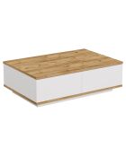Table basse FR14-AW pin atlantique/blanc - 90x28.6x60 cm