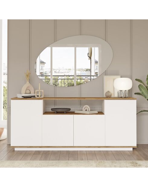 Buffet FR15-AW pin atlantique/blanc - 180x75x44.5 cm