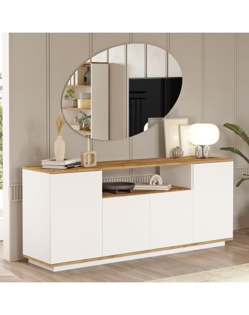 Buffet FR15-AW pin atlantique/blanc - 180x75x44.5 cm