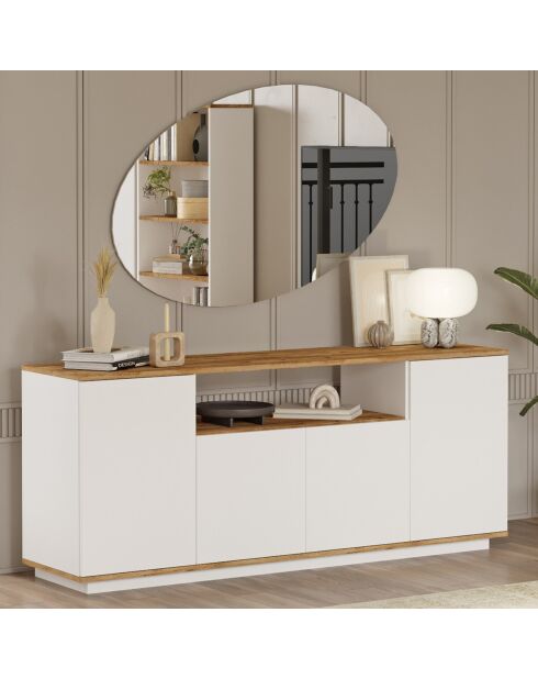 Buffet FR15-AW pin atlantique/blanc - 180x75x44.5 cm
