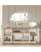 Buffet FR15-AW pin atlantique/blanc - 180x75x44.5 cm