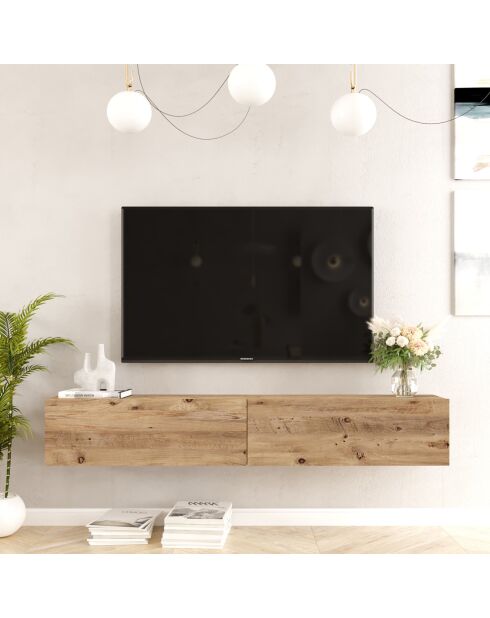 Meuble TV FR8-A pin atlantique - 180x29.6x31.6 cm