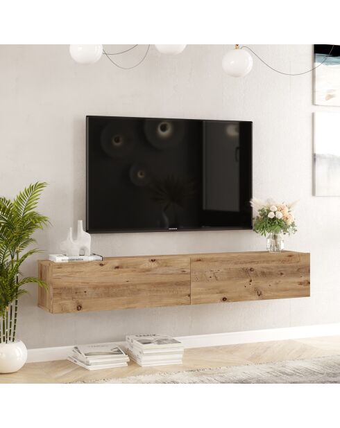 Meuble TV FR8-A pin atlantique - 180x29.6x31.6 cm