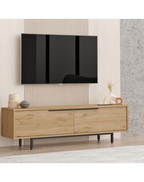 Meuble TV ON1-S noyer - 160x45.1x35.5 cm