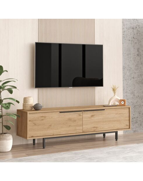Meuble TV ON1-S noyer - 160x45.1x35.5 cm