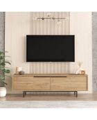 Meuble TV ON1-S noyer - 160x45.1x35.5 cm