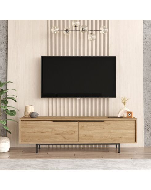 Meuble TV ON1-S noyer - 160x45.1x35.5 cm