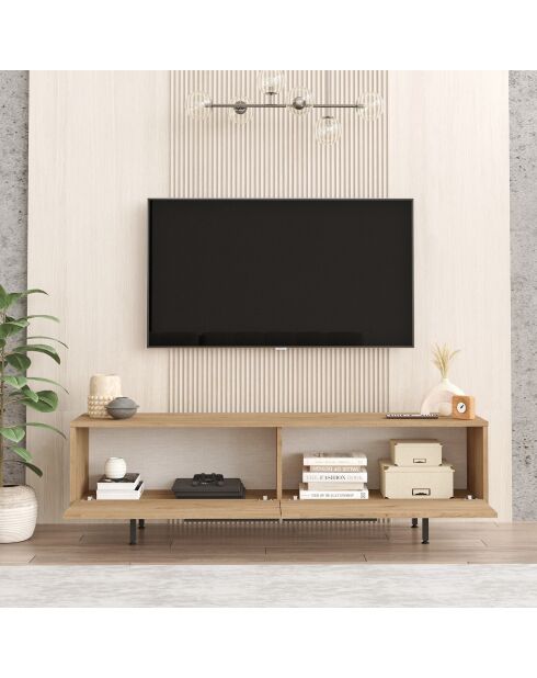 Meuble TV ON1-S noyer - 160x45.1x35.5 cm