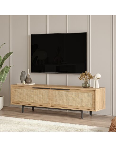 Meuble TV ON1-SU noyer/chêne - 160x45.1x35.5 cm