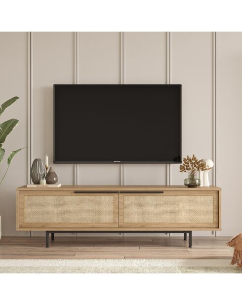 Mueble TV ON1-SU en nogal/roble - 160x45,1x35,5 cm
