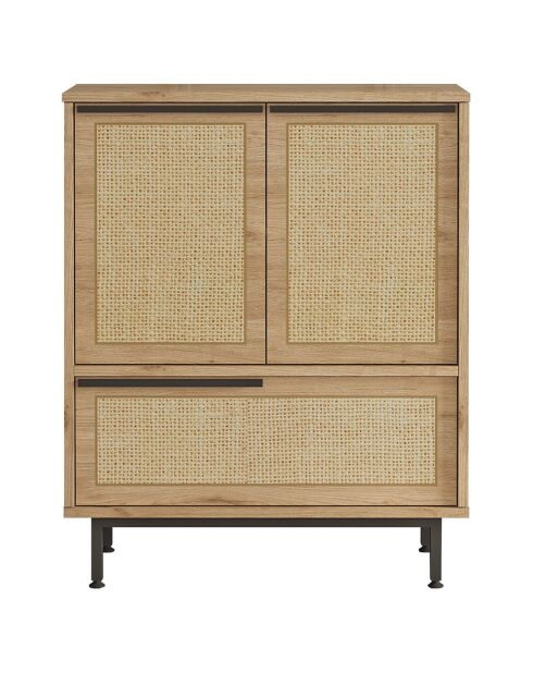 Meuble à chaussure noyer/chêne - 74.8x90.4x35.5 cm