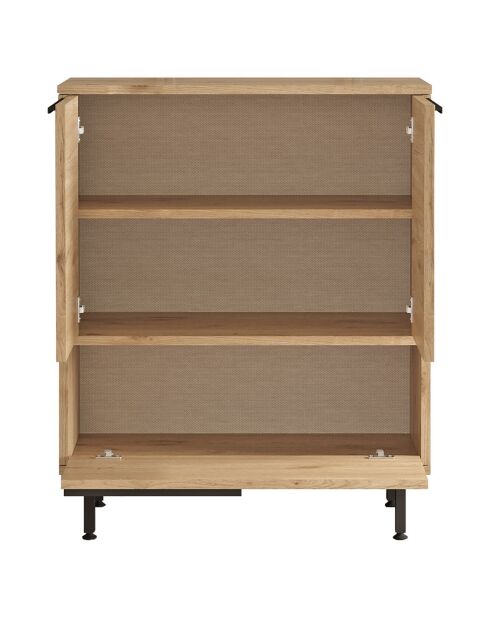 Meuble à chaussure noyer/chêne - 74.8x90.4x35.5 cm