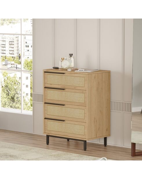 Commode ON17-SU noyer/chêne - 74.8x95.1x44.5 cm