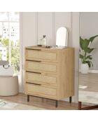 Commode ON17-SU noyer/chêne - 74.8x95.1x44.5 cm