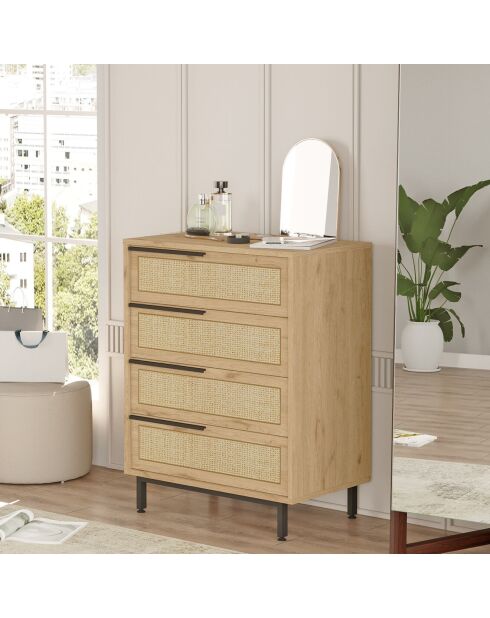 Commode ON17-SU noyer/chêne - 74.8x95.1x44.5 cm