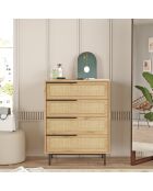 Commode ON17-SU noyer/chêne - 74.8x95.1x44.5 cm
