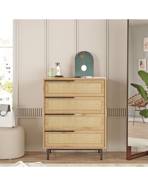 Commode ON17-SU noyer/chêne - 74.8x95.1x44.5 cm