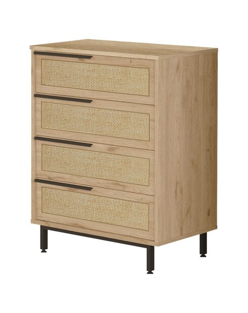 Commode ON17-SU noyer/chêne - 74.8x95.1x44.5 cm