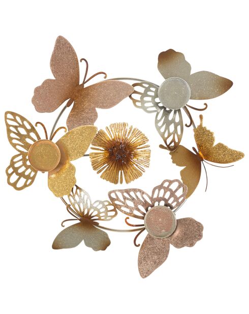Bougeoir Shine multicolore - 39x35.5x7 cm