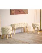 Tabouret Damasco naturel - Ø 35x40 cm
