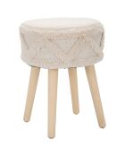 Tabouret Damasco Grand naturel - Ø 32x41 cm