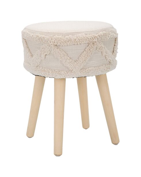 Tabouret Damasco Grand naturel - Ø 32x41 cm