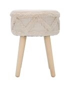 Tabouret Damasco Grand naturel - Ø 32x41 cm