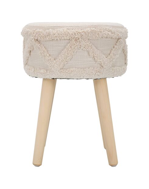 Tabouret Damasco Grand naturel - Ø 32x41 cm