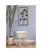 Tabouret Damasco Grand naturel - Ø 32x41 cm