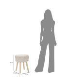 Tabouret Damasco Grand naturel - Ø 32x41 cm