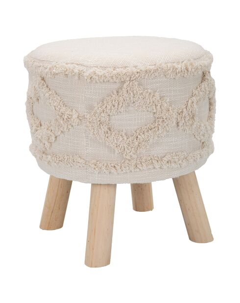 Tabouret Damasco naturel - Ø 35x40 cm