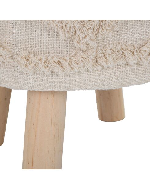 Tabouret Damasco naturel - Ø 35x40 cm