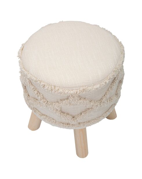 Tabouret Damasco naturel - Ø 35x40 cm