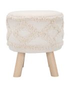 Tabouret Damasco naturel - Ø 35x40 cm