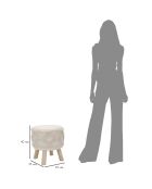 Tabouret Damasco naturel - Ø 35x40 cm