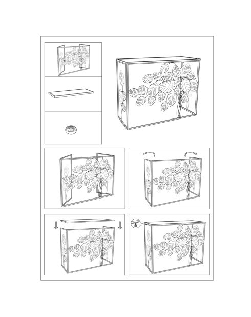 Console Leavy  multicolore - 108x36.8x80 cm