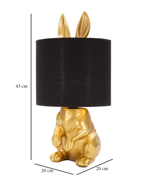 Lampe de Table Rabbit doré/noir - Ø 20x43 cm