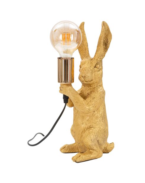 Lampe de Table Rubbit  dorée - 13x17x35.5 cm