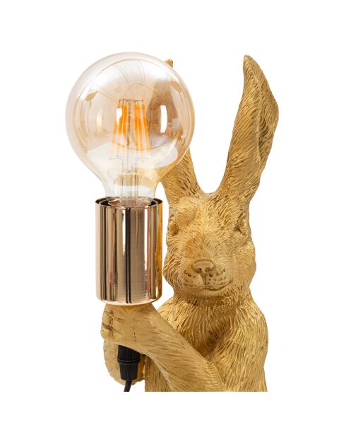 Lampe de Table Rubbit  dorée - 13x17x35.5 cm