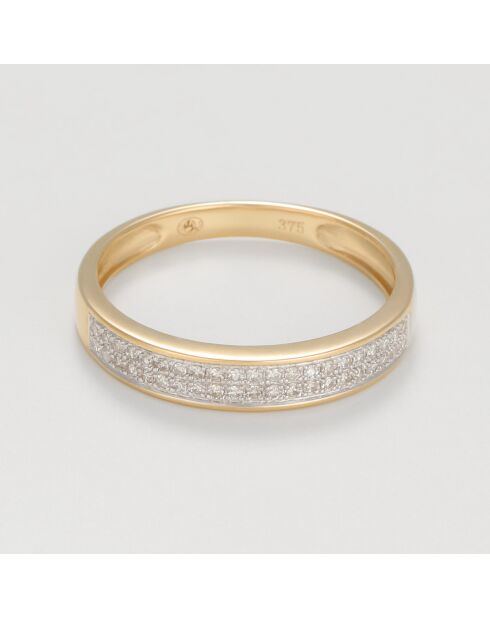 Anillo de oro amarillo y diamantes de 0,12 quilates