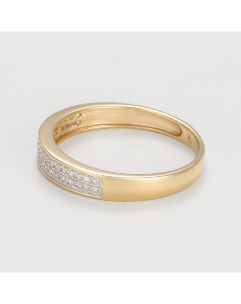 Anillo de oro amarillo y diamantes de 0,12 quilates