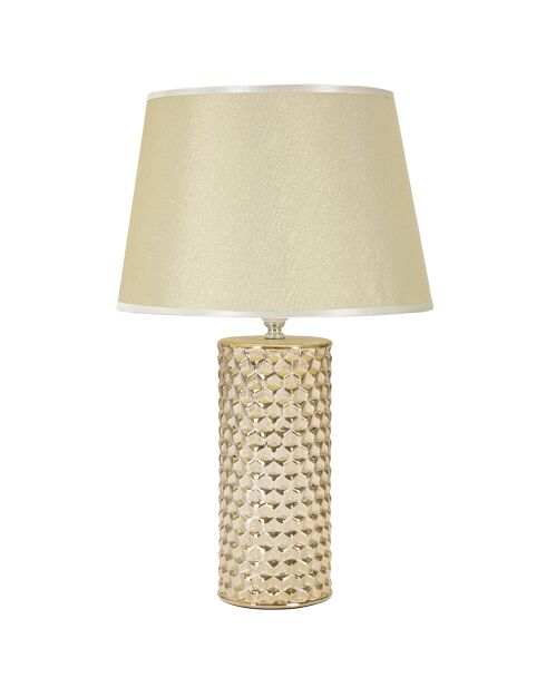 Glam Gold Tischlampe weiß/gold - Ø 30x47,5 cm