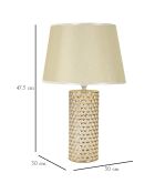 Lampe de Table Glam Gold blanc/doré - Ø 30x47.5 cm