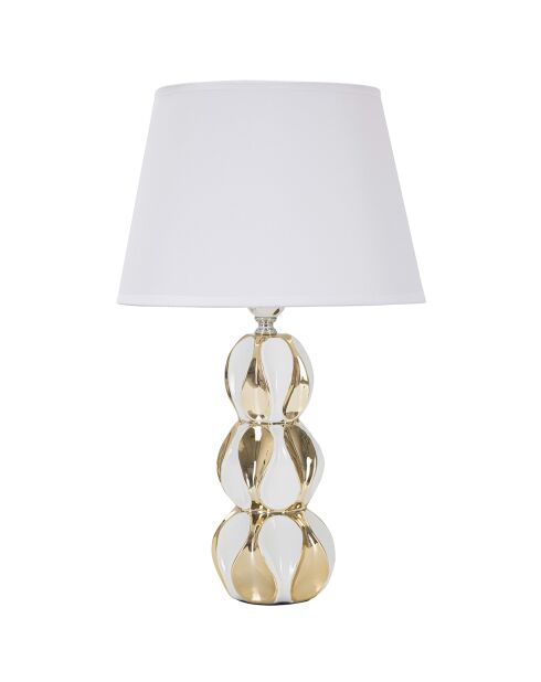 Glam Balls Tischlampe weiß/gold - Ø 28x46 cm