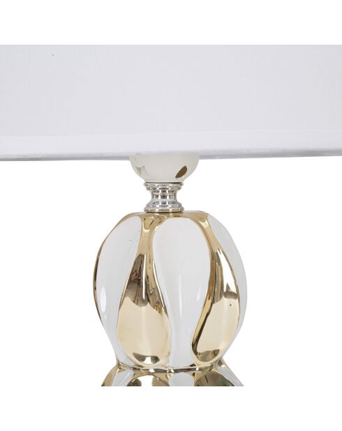 Glam Balls Tischlampe weiß/gold - Ø 28x46 cm